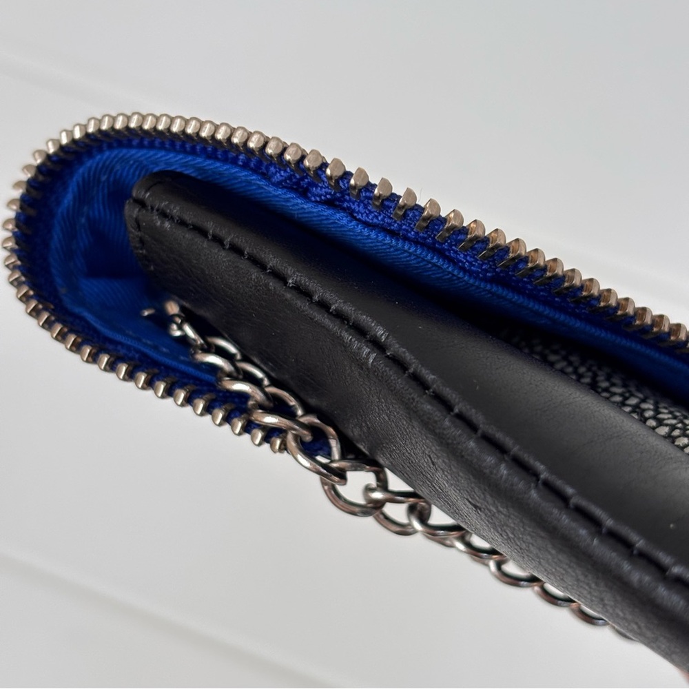 Halogen "Date Night" Asymmetrical Flap Clutch Black Leather - Picture 5 of 16